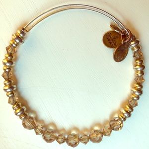 Alex and Ani Gold Champagne Crystal Bracelet!
